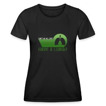 Greffe d’organe par fente de donneur d’organes - T-shirt sport Femme - noir - Devant - AI Model Female 172 light (172cm)