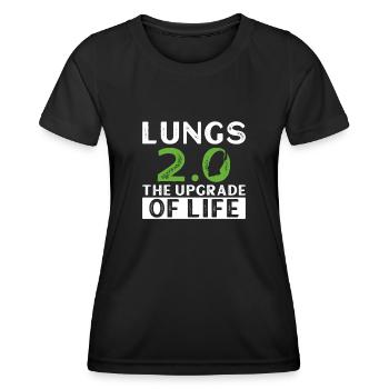 Greffe d’organe par fente de donneur d’organes - T-shirt sport Femme - noir - Devant - AI Model Female 172 light (172cm)