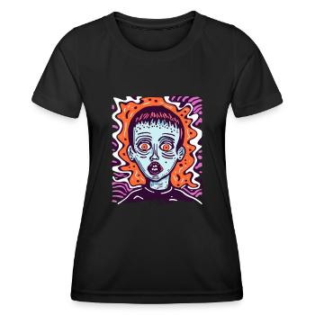 L’art de la terreur avec ce visage - T-shirt sport Femme - noir - Devant - AI Model Female 172 light (172cm)