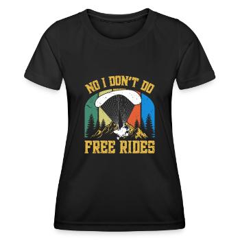 Parapente motorisé Paramotorist Adventure - T-shirt sport Femme - noir - Devant - AI Model Female 172 light (172cm)