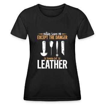 Leatherwork Leatherworker Stamping Crafts - Women's Functional T-Shirt - black - Front - AI Model Female 172 light (172cm)