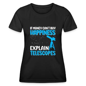Stargazing Star Telescope - Women's Functional T-Shirt - black - Front - AI Model Female 172 light (172cm)