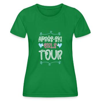 Après-Ski Girls Tour Heart - T-shirt sport Femme - vert - Devant - AI Model Female 172 dark (172cm)