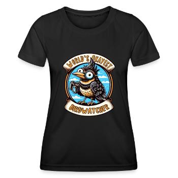 Weltbester Okayer Birdwatcher Vogelbeobachtung - Frauen Funktions-T-Shirt - Schwarz - Vorne - AI Model Female 172 light (172cm)