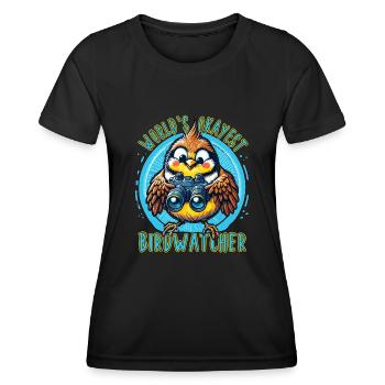 Le meilleur ornithologue du monde Okay Birdwatcher - T-shirt sport Femme - noir - Devant - AI Model Female 172 light (172cm)