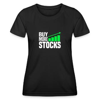 Buy more shares - Women's Functional T-Shirt - black - Front - AI Model Female 172 light (172cm)