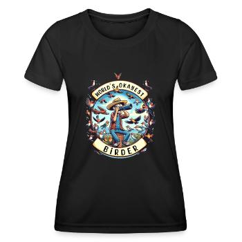 Le meilleur ornithologue amateur au monde - T-shirt sport Femme - noir - Devant - AI Model Female 172 light (172cm)