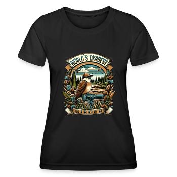 Le meilleur ornithologue amateur au monde - T-shirt sport Femme - noir - Devant - AI Model Female 172 light (172cm)