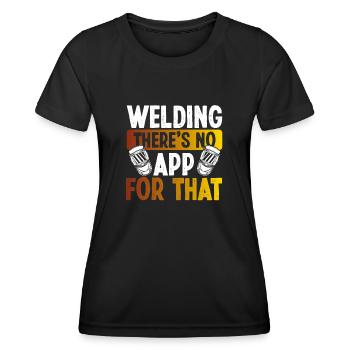 Il n’y a pas d’application pour le soudage - T-shirt sport Femme - noir - Devant - AI Model Female 172 light (172cm)