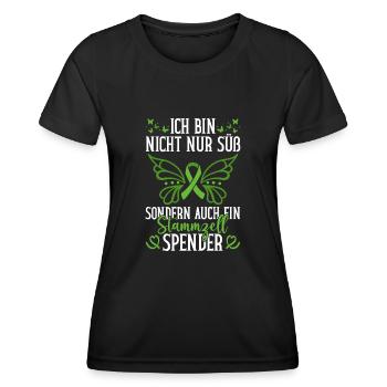Cellules souches Thérapie par cellules souches Don de cellules souches - T-shirt sport Femme - noir - Devant - AI Model Female 172 light (172cm)