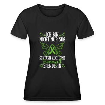 Cellules souches Thérapie par cellules souches Don de cellules souches - T-shirt sport Femme - noir - Devant - AI Model Female 172 light (172cm)