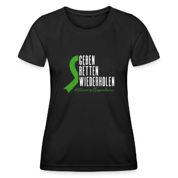 Cellules souches Thérapie par cellules souches Don de cellules souches - T-shirt sport Femme - noir - Devant - AI Model Female 172 light (172cm)