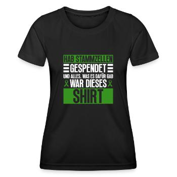Cellules souches Thérapie par cellules souches Don de cellules souches - T-shirt sport Femme - noir - Devant - AI Model Female 172 light (172cm)