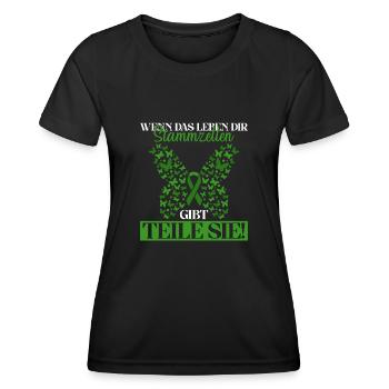 Cellules souches Thérapie par cellules souches Don de cellules souches - T-shirt sport Femme - noir - Devant - AI Model Female 172 light (172cm)