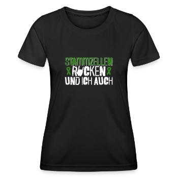Cellules souches Thérapie par cellules souches Don de cellules souches - T-shirt sport Femme - noir - Devant - AI Model Female 172 light (172cm)