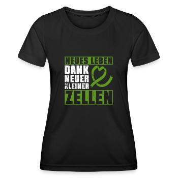 Cellules souches Thérapie par cellules souches Don de cellules souches - T-shirt sport Femme - noir - Devant - AI Model Female 172 light (172cm)
