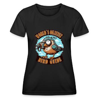 World's Best Okay Bird Guide Bird Watching - Women's Functional T-Shirt - black - Front - AI Model Female 172 light (172cm)