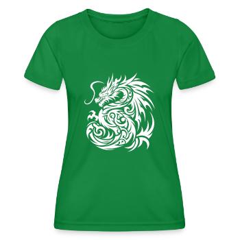 Dragon Tribal Tattoo Artistic Design - Women's Functional T-Shirt - kelly green - Front - AI Model Female 172 dark (172cm)