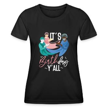 LD Labour And Delivery Nurse - Women's Functional T-Shirt - black - Front - AI Model Female 172 light (172cm)