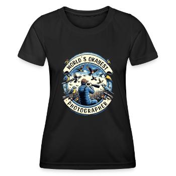 Le meilleur photographe d’observation d’oiseaux au monde - T-shirt sport Femme - noir - Devant - AI Model Female 172 light (172cm)