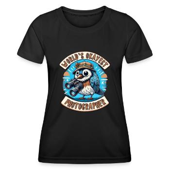 Le meilleur photographe d’observation d’oiseaux au monde - T-shirt sport Femme - noir - Devant - AI Model Female 172 light (172cm)