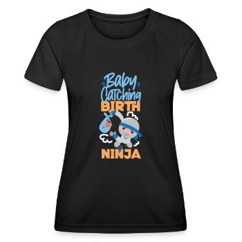 LD Labour And Delivery Nurse - Women's Functional T-Shirt - black - Front - AI Model Female 172 light (172cm)
