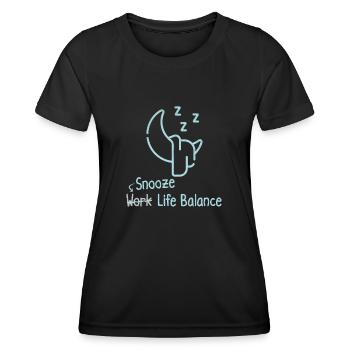 Snooze Work-life-balance - Pyjama Schlafen - Frauen Funktions-T-Shirt - Schwarz - Vorne - AI Model Female 172 light (172cm)