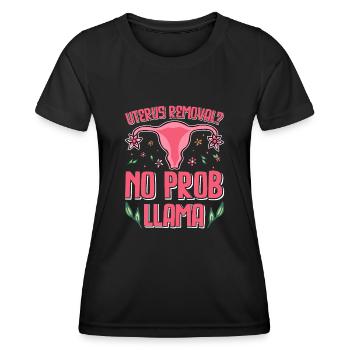 Aide à la convalescence pour la santé des femmes de l’endométriose - T-shirt sport Femme - noir - Devant - AI Model Female 172 light (172cm)
