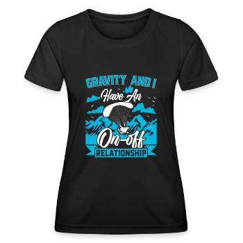 Parapente motorisé Paramotorist Adventure - T-shirt sport Femme - noir - Devant - AI Model Female 172 light (172cm)