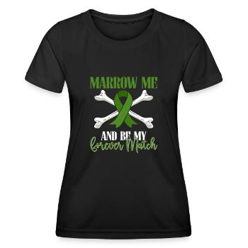 Greffe de cellules souches Donneur de cellules souches Cellule souche - T-shirt sport Femme - noir - Devant - AI Model Female 172 light (172cm)