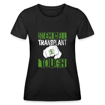 Greffe de cellules souches Donneur de cellules souches Cellule souche - T-shirt sport Femme - noir - Devant - AI Model Female 172 light (172cm)