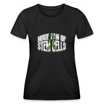 Greffe de cellules souches Donneur de cellules souches Cellule souche - T-shirt sport Femme - noir - Devant - AI Model Female 172 light (172cm)
