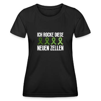 Cellules souches Thérapie par cellules souches Don de cellules souches - T-shirt sport Femme - noir - Devant - AI Model Female 172 light (172cm)