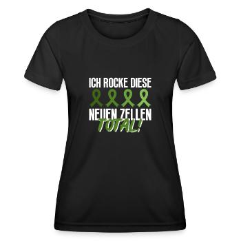 Cellules souches Thérapie par cellules souches Don de cellules souches - T-shirt sport Femme - noir - Devant - AI Model Female 172 light (172cm)