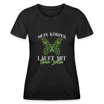 Cellules souches Thérapie par cellules souches Don de cellules souches - T-shirt sport Femme - noir - Devant - AI Model Female 172 light (172cm)