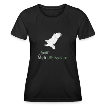 Soar Work Life Balance – Hawk - Women's Functional T-Shirt - black - Front - AI Model Female 172 light (172cm)