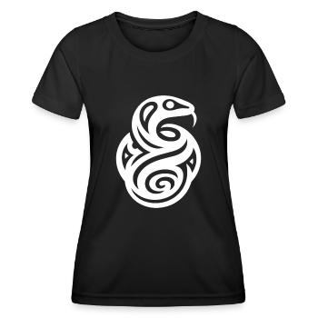 Schlange Indianer Tierkreis - Frauen Funktions-T-Shirt - Schwarz - Vorne - AI Model Female 172 light (172cm)