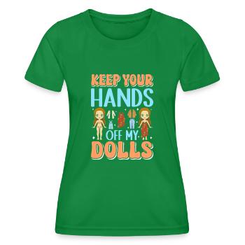 Sammlerpuppe Porzellanpuppe Antike - Frauen Funktions-T-Shirt - Kelly Green - Vorne - AI Model Female 172 dark (172cm)