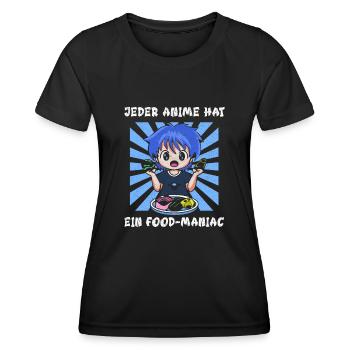 Anime Spruch Manga Cosplay Lustig Geschenk Geek - Frauen Funktions-T-Shirt - Schwarz - Vorne - AI Model Female 172 light (172cm)