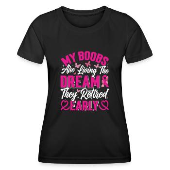 Stolze Mastektomie Krebsüberlebende Brustkrebs - Frauen Funktions-T-Shirt - Schwarz - Vorne - AI Model Female 172 light (172cm)
