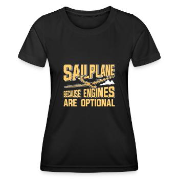 Conception de planeurs pour les passionnés - T-shirt sport Femme - noir - Devant - AI Model Female 172 light (172cm)