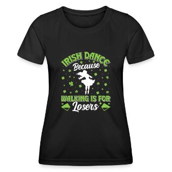 Danse irlandaise Danse irlandaise - T-shirt sport Femme - noir - Devant - AI Model Female 172 light (172cm)