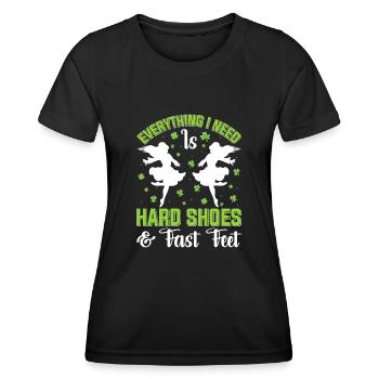 Irischer Tanz Irisches Tanzen - Frauen Funktions-T-Shirt - Schwarz - Vorne - AI Model Female 172 light (172cm)