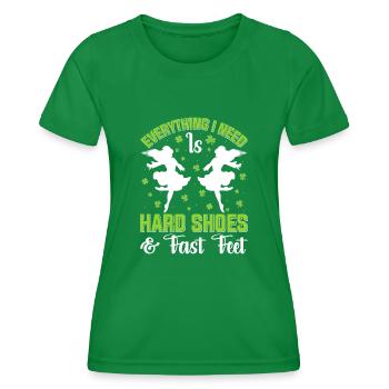 Irish Dance Irish Dancing - Women's Functional T-Shirt - kelly green - Front - AI Model Female 172 dark (172cm)