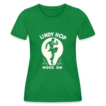 Lindy Hop Leidenschaft Swing Dance - Frauen Funktions-T-Shirt - Kelly Green - Vorne - AI Model Female 172 dark (172cm)