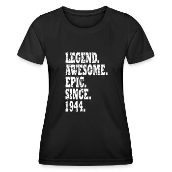 Legende seit 1944 Geboren 1944 Geburtstag 1944 - Frauen Funktions-T-Shirt - Schwarz - Vorne - AI Model Female 172 light (172cm)