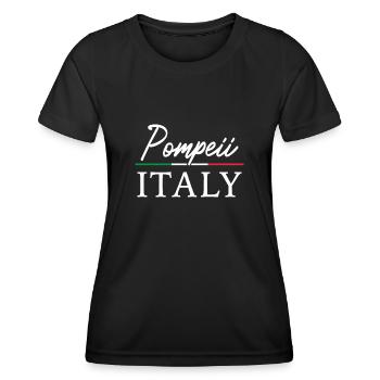 Éruption volcanique de Pompéi en Italie - T-shirt sport Femme - noir - Devant - AI Model Female 172 light (172cm)