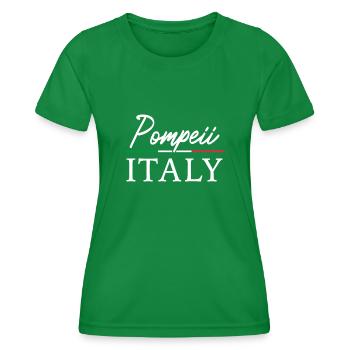 Pompeii Italy volcanic eruption - Women's Functional T-Shirt - kelly green - Front - AI Model Female 172 dark (172cm)