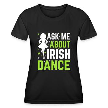 Danse irlandaise Danse irlandaise - T-shirt sport Femme - noir - Devant - AI Model Female 172 light (172cm)