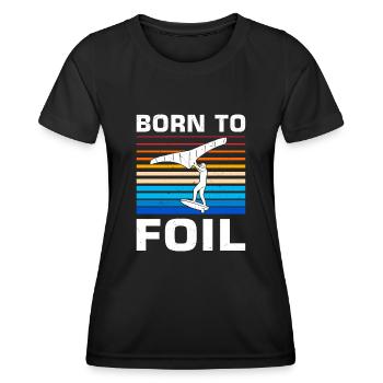 Wingsurfing Foil Wing Wing Boarding Wing Foiling - Frauen Funktions-T-Shirt - Schwarz - Vorne - AI Model Female 172 light (172cm)